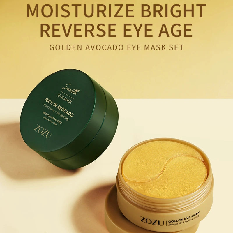 Hydrogel 24K Gold / Avocado Eye Mask – Reduce Puffiness & Fine Lines, (60 Pcs)
