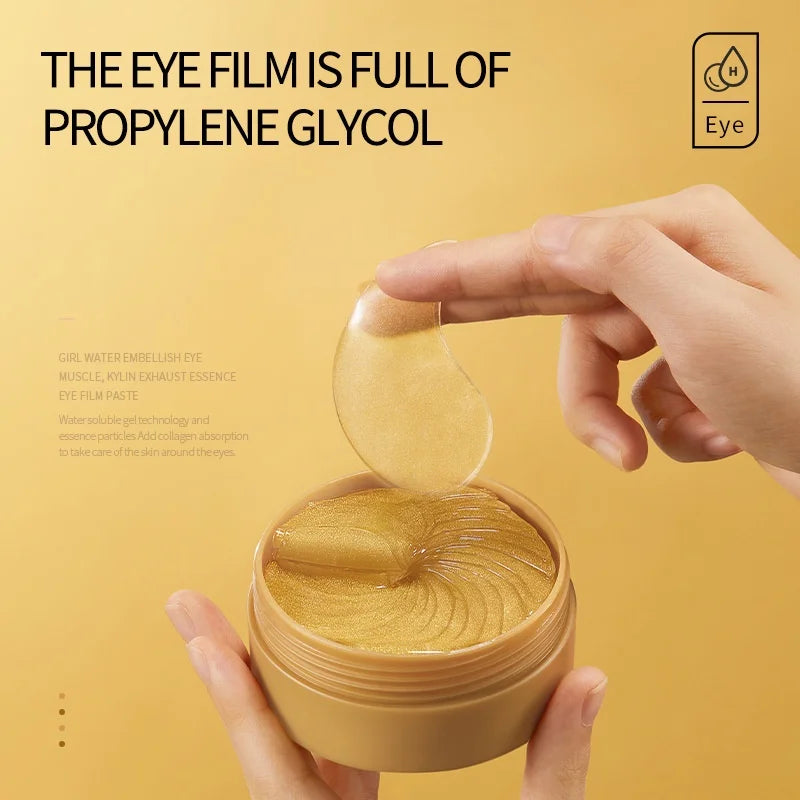 Hydrogel 24K Gold / Avocado Eye Mask – Reduce Puffiness & Fine Lines, (60 Pcs)