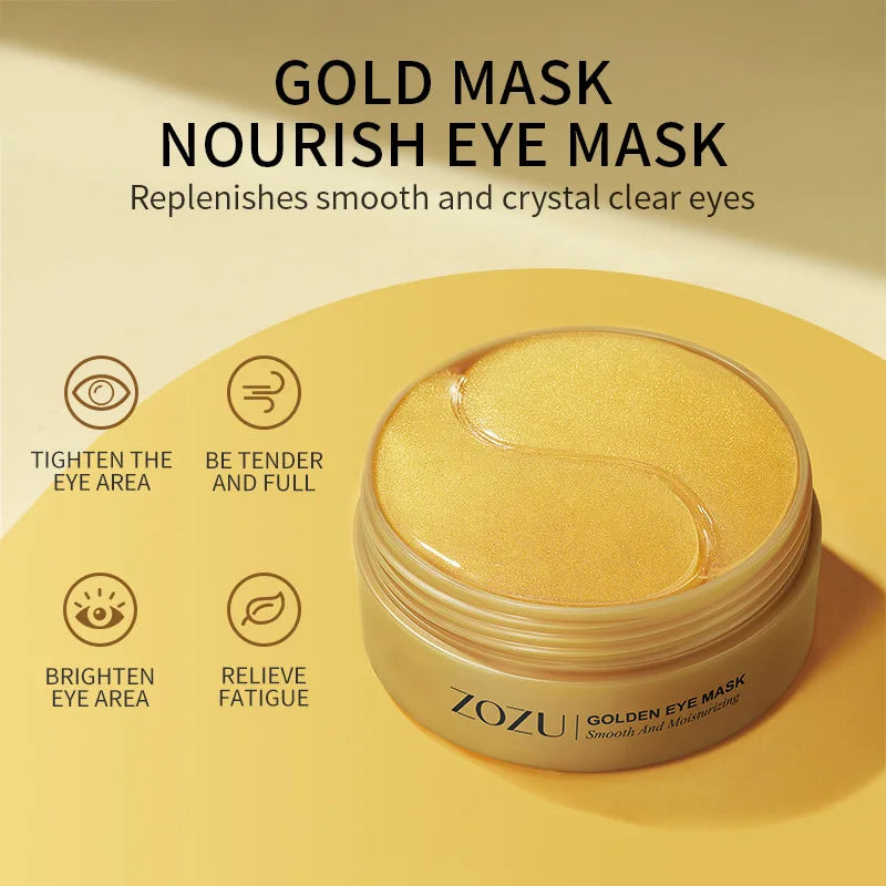 Hydrogel 24K Gold / Avocado Eye Mask – Reduce Puffiness & Fine Lines, (60 Pcs)