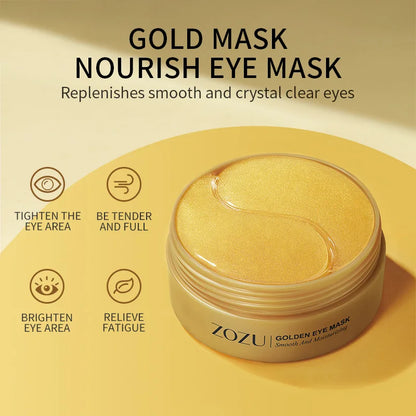 Hydrogel 24K Gold / Avocado Eye Mask – Reduce Puffiness & Fine Lines, (60 Pcs)